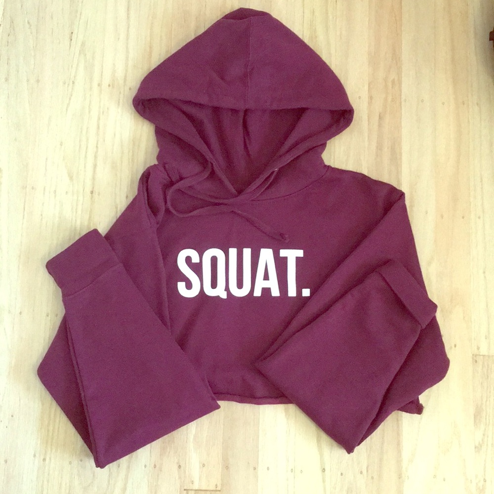 Brand new squat workout crop hoodie - Picture 1 of 2